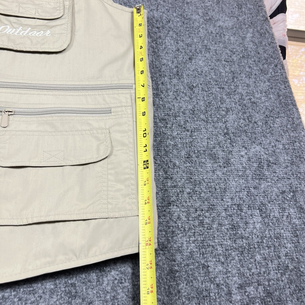 Outdoor Utility Fishing Vest Men's 6XL Beige Multi‎ Pocket Hiking Hunting Safari - Picture 3 of 13